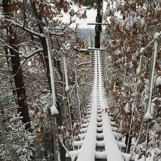 Vertical Illusions Winter zipline